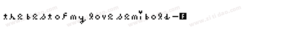 the best of my love semibold字体转换